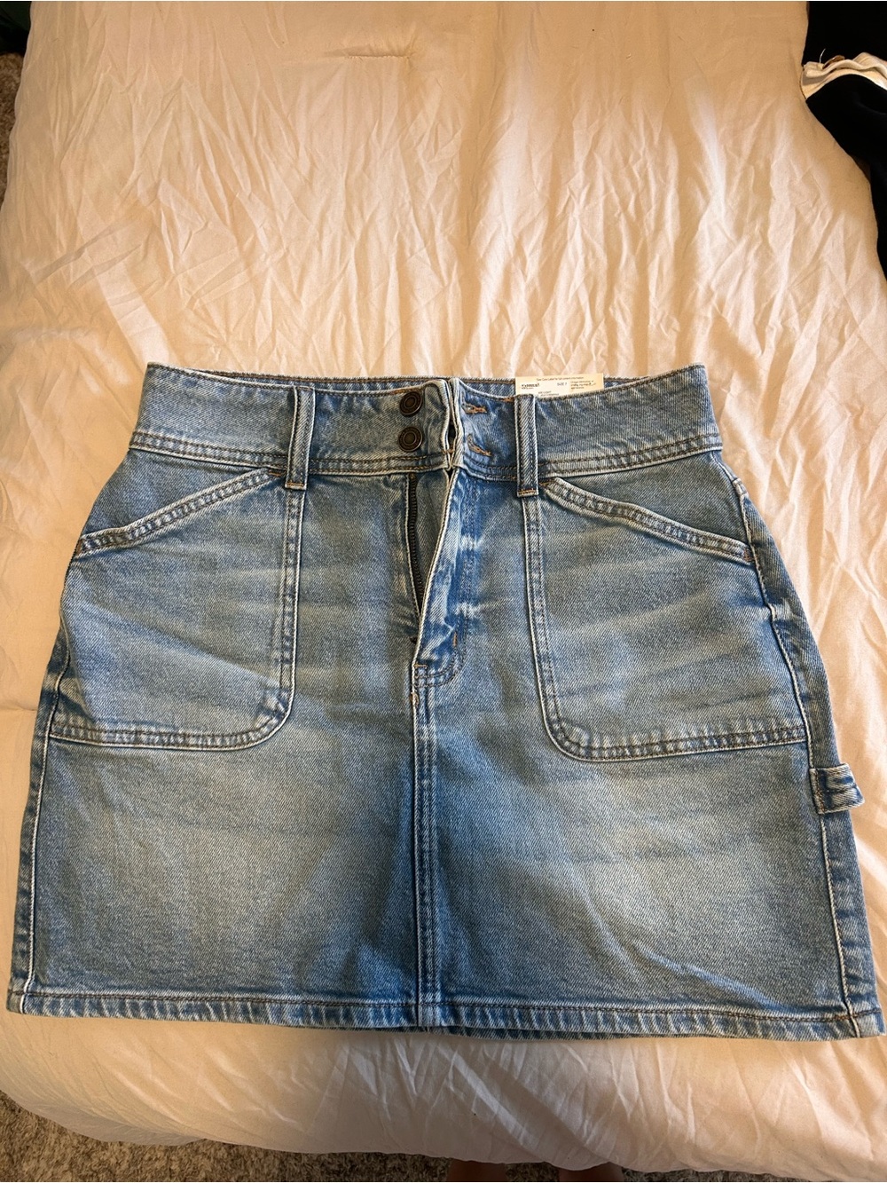 Classic Light Blue Denim Mini Skirt